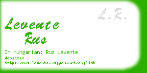 levente rus business card